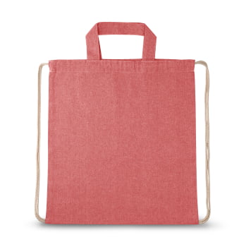 Sacola Sacochila Personalizada Algodão e Poliéster Reciclado Sustentável MSP92936