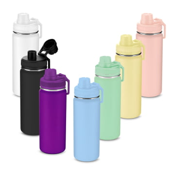 Brinde Presente Dia dos Professores Personalizado Squeeze Garrafa Térmica Aço Inox 570ml Tampa Rosqueável Alça Plástico