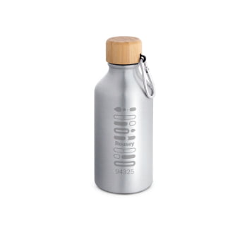 Brinde Presente Dia dos Professores Personalizado Squeeze Garrafa Alumínio 100% reciclado Sustentável 400ml Brilhante