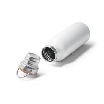 Brinde Presente Dia dos Professores Personalizado Squeeze Garrafa Térmica 570 ml Aço Inox e Tampa Bambu e Alça