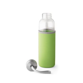 Brinde Presente Dia dos Professores Personalizado Squeeze Personalizado Garrafa 520 ml Vidro com Alça Tampa Aço Inox