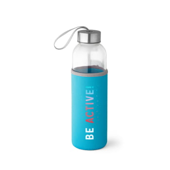 Brinde Presente Dia dos Professores Personalizado Squeeze Personalizado Garrafa 520 ml Vidro com Alça Tampa Aço Inox
