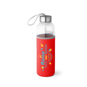 Brinde Presente Dia dos Professores Personalizado Squeeze Personalizado Garrafa 520 ml Vidro com Alça Tampa Aço Inox