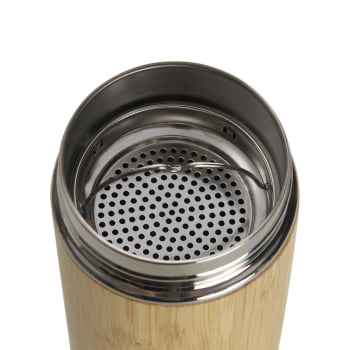 Brinde Presente Dia dos Professores Personalizado Squeeze Garrafa Térmica Bambu Personalizada 500 ml M18642