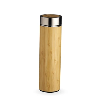 Brinde Presente Dia dos Professores Personalizado Squeeze Garrafa Térmica Bambu Personalizada 500 ml M18642