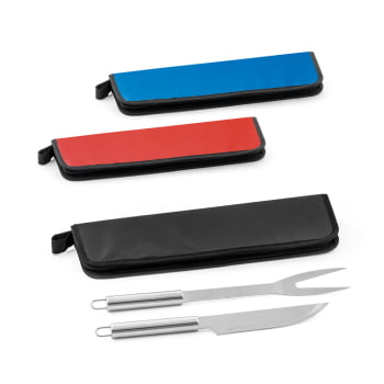Brinde Natal Final de Ano Personalizado Kit Churrasco Estojo 210D 2 Peças SP94136
