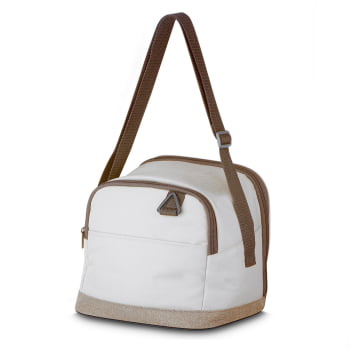 Brinde Natal Final de Ano Personalizada Bolsa Térmica Poliéster 600D Dois Compartimentos BT314