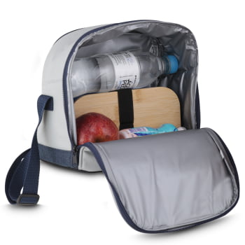 Brinde Natal Final de Ano Personalizada Bolsa Térmica Poliéster 600D Dois Compartimentos BT314