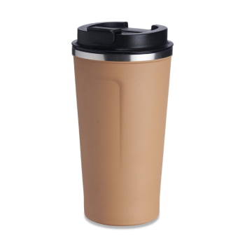Brinde Natal Final de Ano Personalizada Copo Térmico para Café em Aço Inox 500 ml com Tampa X14724