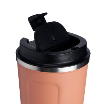 Brinde Natal Final de Ano Personalizada Copo Térmico para Café em Aço Inox 500 ml com Tampa X14724