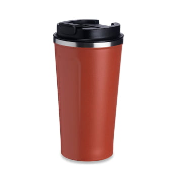 Brinde Natal Final de Ano Personalizada Copo Térmico para Café em Aço Inox 500 ml com Tampa X14724