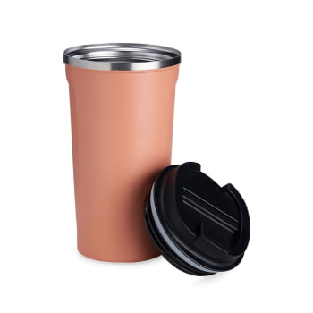 Brinde Natal Final de Ano Personalizada Copo Térmico para Café em Aço Inox 500 ml com Tampa X14724