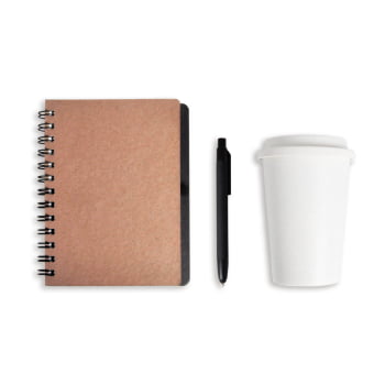 Kit Boas Vindas Caderno e Copo SMKT-9029F-BV Brindes Personalizados