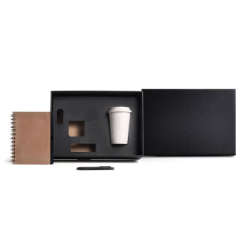 Kit Boas Vindas Caderno e Copo SMKT-9029F-BV Brindes Personalizados