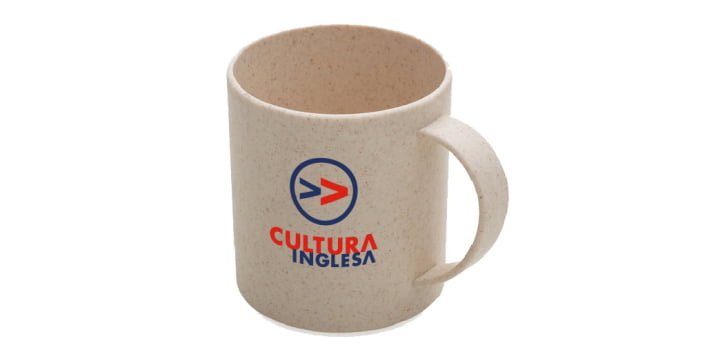 Boas Vindas Caneca Personalizada Fibra de Bambu 350 ML SMIC-01350-BV Brinde Personalizado
