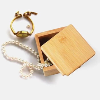 Dia das Mães Personalizado Porta Objetos Bambu Tampa Giratória SMPO-13003-MAE Brindes Personalizados