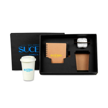 Brinde SIPAT Personalizado Kit Boas Vindas 4 Peças SMKT-90237-SIPAT Brinde Personalizado