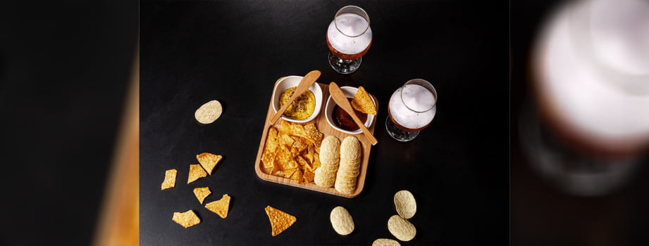 Brinde de Tempo de Casa Colaborador Personalizado Kit Petisco Bambu e Vidro 7 Peças SMKT-9021B-TDCC Brinde Personalizado