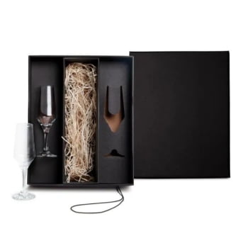 Brinde de Tempo de Casa Colaborador Personalizado Kit Taças Vidro 186 ML SMVI-18722-TDCC Brinde Personalizado