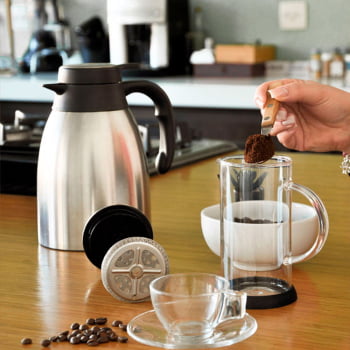 Brinde Feiras e Eventos Personalizado Kit Café Vidro 350ML SMIG-00401-FEE Brindes Personalizados