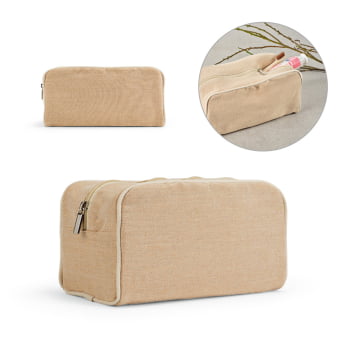 Brinde Dia Das Mulheres Personalizado Necessaire Algodão e Juta Sustentável SP92324-MULHER Brinde Personalizado