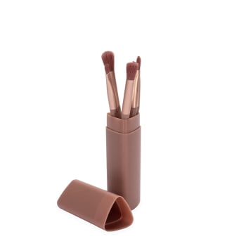 Brinde Dia Das Mulheres Personalizado Kit Pincel Alumínio 5 Peças X18875-MULHER Brinde Personalizado