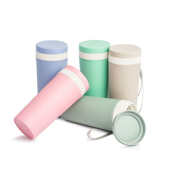 Brinde Dia Das Mulheres Personalizado Copo Sustentável Fibra de Bambu 350 ML X03006A-MULHER Brinde Personalizado