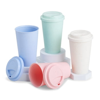 Brinde Dia Das Mulheres Personalizado Copo Sustentável Fibra de Bambu 450 ML X$@18740-MULHER Brinde Personalizado