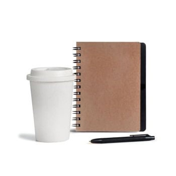 Brinde Dia Das Mulheres Personalizado Kit Caderno e Copo SMKT-9029F-MULHER Brinde Personalizado