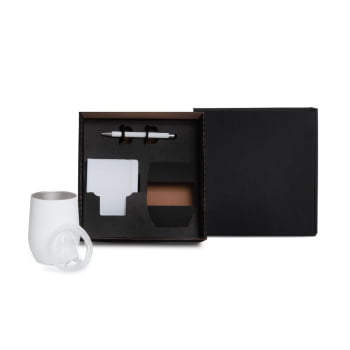 Brinde Dia Das Mulheres Personalizado Kit Copo E Acessórios 3 Peças SMKT-90333-MULHER Brinde Personalizado