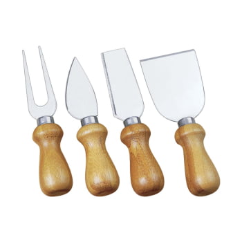 Brinde Dia Das Mulheres Personalizado Kit Petisco Bambu / Fibra de Bambu 7 Peças SMKT-9033L-MULHER Brindes Personalizados