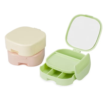 Brinde Dia Das Mães Personalizado Porta Joias Plástico Com Espelho X18984-MAE Brindes Personalizados