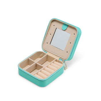 Brinde Dia Das Mães Personalizado Porta Joias Com Espelho e Divisórias X08142-MAE Brinde Personalizado