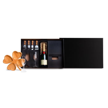 Brinde Aniversário de Empresa Personalizado Kit Petisco Bambu e Vidro 7 Peças SMKT-90342-ADE Brinde Personalizado