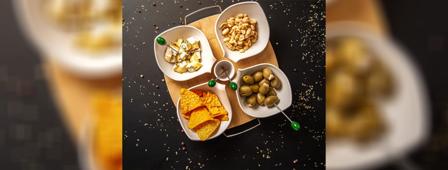 Brinde Aniversário de Empresa Personalizado Kit Petisco Bambu e Inox 10 Peças SMPD-03323-ADE Brindes Personalizados