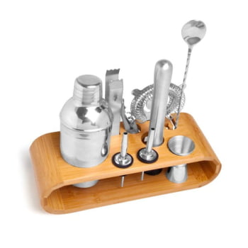 Brinde dia dos Pais Kit Bar Personalizado 10 Peças Sustentável SMKB-00483-PAI