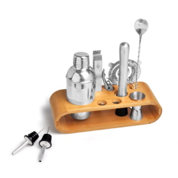 Brinde dia dos Pais Kit Bar Personalizado 10 Peças Sustentável SMKB-00483-PAI