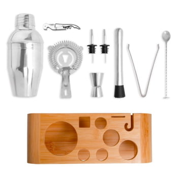 Brinde dia dos Pais Kit Bar Personalizado 10 Peças Sustentável SMKB-00483-PAI Brinde dia dos Pais Kit Bar Personalizado 10 Peças Sustentável SMKB-00483-PAI