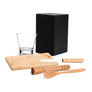 Brinde dia dos Pais Kit Caipirinha 5 Peças SMKC-00353-PAI Personalizado