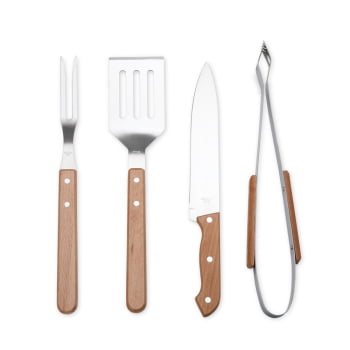 Brinde Presente dia dos Pais Personalizado Kit Churrasco Estojo de Nylon 4 Peças X08199-PAI
