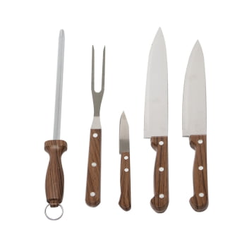 Brinde Presente Dia dos Pais Kit Churrasco Personalizado Estojo de Nylon 5 Peças X08016-PAI