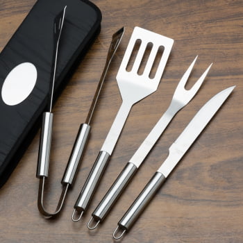 Brinde Presente Dia dos Pais Kit Churrasco Personalizado Estojo de Nylon 4 peças X07444-PAI Brinde Presente Dia dos Pais Kit Churrasco Personalizado Estojo de Nylon 4 peças X07444-PAI