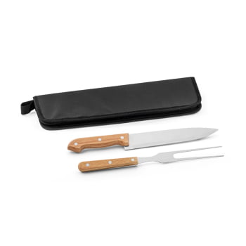 Brinde Presente dia dos Pais Kit Churrasco Personalizado 2 Peças SP94138-PAI Estojo