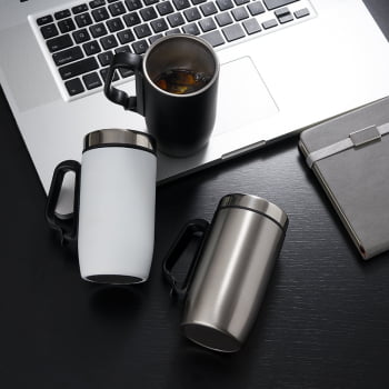 Brinde Presente Dia dos Pais Personalizado Caneca Inox 250 ml com Tampa