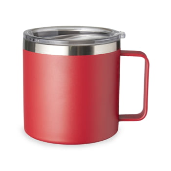 Brinde Presente Dia dos Pais Personalizado Caneca Térmica Inox 450 ml com Tampa Transparente 