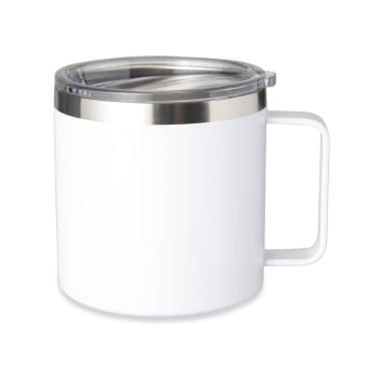 Brinde Presente Dia dos Pais Personalizado Caneca Térmica Inox 450 ml com Tampa Transparente 