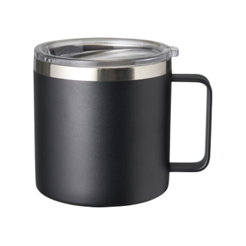 Brinde Presente Dia dos Pais Personalizado Caneca Térmica Inox 450 ml com Tampa Transparente 