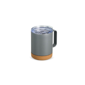 Caneca Térmica Personalizada Inox 400 ml com Tampa Base Cortiça Brindes Personalizados - Cópia (1)