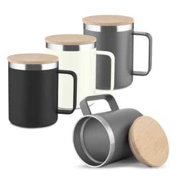 Brinde Presente Dia dos Pais Personalizado Caneca Térmica Inox 400ml ASICA9530 