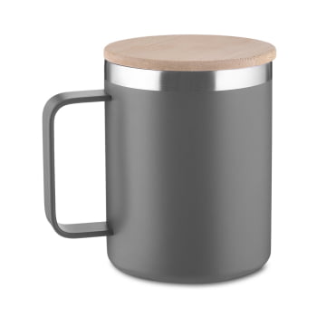 Brinde Presente Dia dos Pais Personalizado Caneca Térmica Inox 400ml ASICA9530 